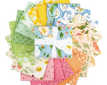 Zestaw ćwiartek Virginia Rose – 21 elementów – Katherine Lenius – Riley Blake Designs –