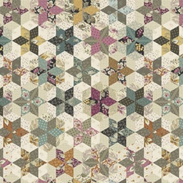 English Garden Fabric - Stardust - Sugar and Cream 831 - by Edyta Sitar of Laundry Basket Quilts - Andover Fabric