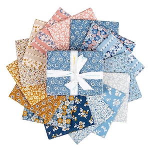 Denim Florals Fat Quarter Bundle - Liberty Fabrics - Riley Blake Designs - 15 Pieces -