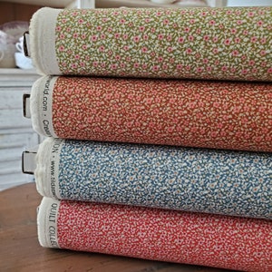 Tilda&#39;s Creating Memories - Brie Yardage in four Colorways - Green • Brown • Blue • Red - By Tone Finnanger