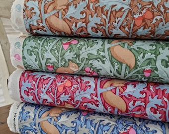 Tilda Hibernation - Squirreldream - Hazel/Sage/Hibiscus/Blue - Yardage - Autumn/Winter 2023