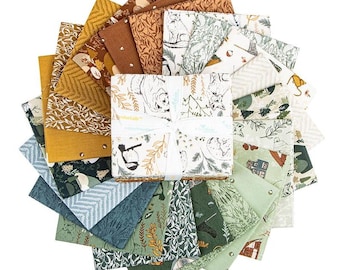 Let's Wander Fat Quarter Bundle - 21 Pieces - By Casey Cornetti - Riley Blake Designs - Outdoors/Wildlife Fabric