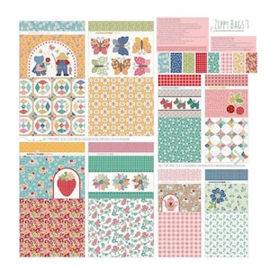 Home Decor Zippy Bags 3 Panel - Lori Holt - 8 Project Bags - Riley Blake Designs