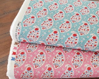 Tilda's Jubilee Collection - Teardrop Yardage - 2 Colorways - Teal/Pink - Spring/Summer 2024