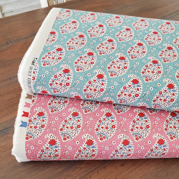 Tilda's Jubilee Collection - Teardrop Yardage - 2 Colorways - Teal/Pink - Spring/Summer 2024