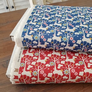 Tilda's Jubilee Collection - Wildgarden Yardage - 2 Colorways - Blue/Red - Spring/Summer 2024