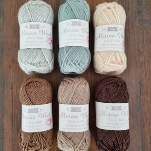 Tilda Doll Hair - 100% Merino Wool