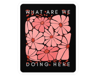 What Are We Doing Here - Vinyl Decal Sticker