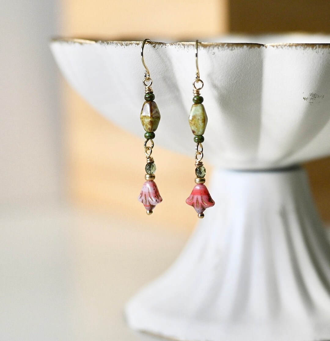 Certified Natural Carving Tanzanite Beaded Dangle Drop Earrings In 18K Certified Natural Carving Tanzanite Beaded Dangle Drop Earrings In 18K