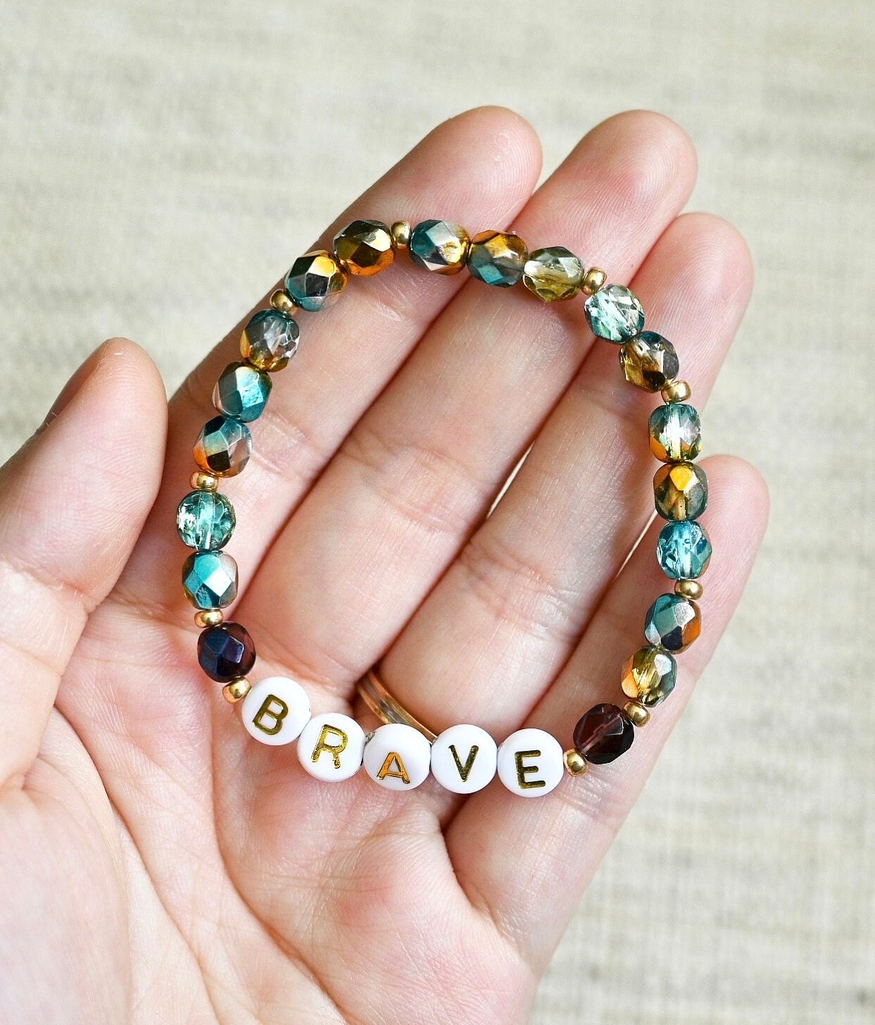 Focus Word Bracelet, Alphabetic Beads Bracelet, Stunning Bracelet