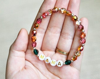 Custom Letter Bracelet, Alphabetic beads Bracelet, Stunning Bracelet, Personalized Word Bracelet Stack, Motivational Jewelry