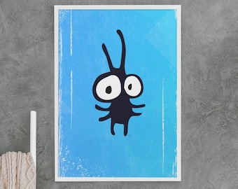 Child room decor | Cute Alien UFO poster | A funny gift for Alien UFO enthusiasts