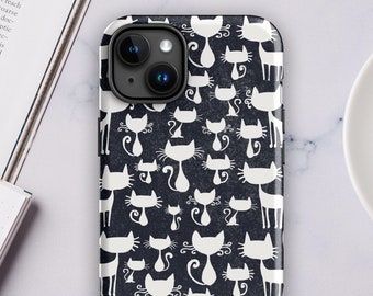 Cat art pattern design phone cases iPhone 15 14 13 12 ...