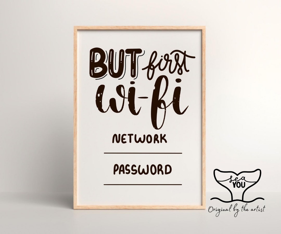 Wifi Sign Wifi Password Sign Printable Guest Wifi Sign Free - Etsy