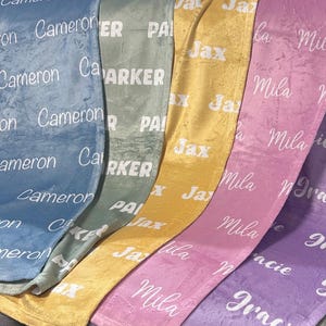 Manta personalizada con nombre, manta para bebé, regalo personalizado, manta con nombre, manta para niña, manta para bebé niña, manta para niños, regalo personalizado imagen 10
