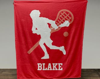 Custom Lacrosse Blanket: Personalized Minky Fleece Sports Gift