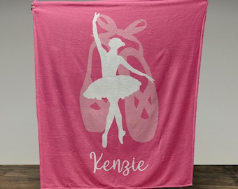 Custom Dance Blanket, Custom Name Blanket, Dance Blanket, Sports Blanket, Team Gift, Dance Gift, Fleece/Sherpa, 50+ colors, Gift for Her