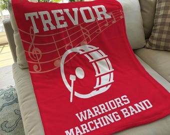 Manta polar personalizada para banda de música - Regalo personalizado para el equipo