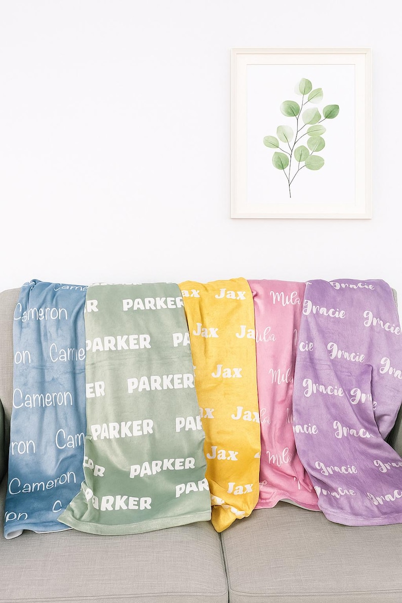 Manta personalizada con nombre, manta para bebé, regalo personalizado, manta con nombre, manta para niña, manta para bebé niña, manta para niños, regalo personalizado imagen 12