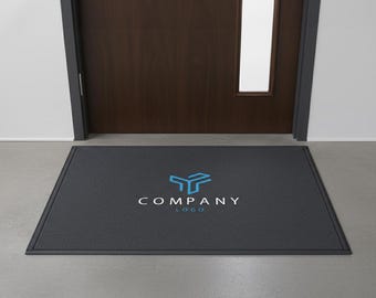 Custom Logo Chenille Floor Mat, Personalized Business Decor (24" x 36")