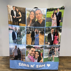 Personalized Photo Blanket, Photo Blanket with Text, Personalized Gift, Memorial Blanket, Anniversary Gift, Couples Gift, Gift for Her