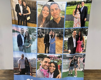 Manta fotográfica personalizada, manta fotográfica con texto, regalo personalizado, manta conmemorativa, regalo de aniversario, regalo de parejas, regalo para ella