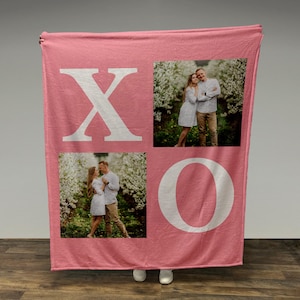 Personalized Valentine&#39;s Photo Blanket , Photo Blanket, Personalized Gift, Valentine&#39;s Gift, Anniversary Gift, Couples Gift, Gift for Her