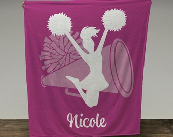 Custom Cheerleading Blanket: Personalized Minky Fleece Team Gift