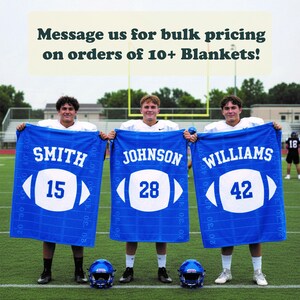 Personalized Tennis Blanket, Custom Name Blanket, Tennis Blanket, Sports Blanket, Team Gift, Tennis Gift, Fleece/Sherpa, School Team Gift bild 10