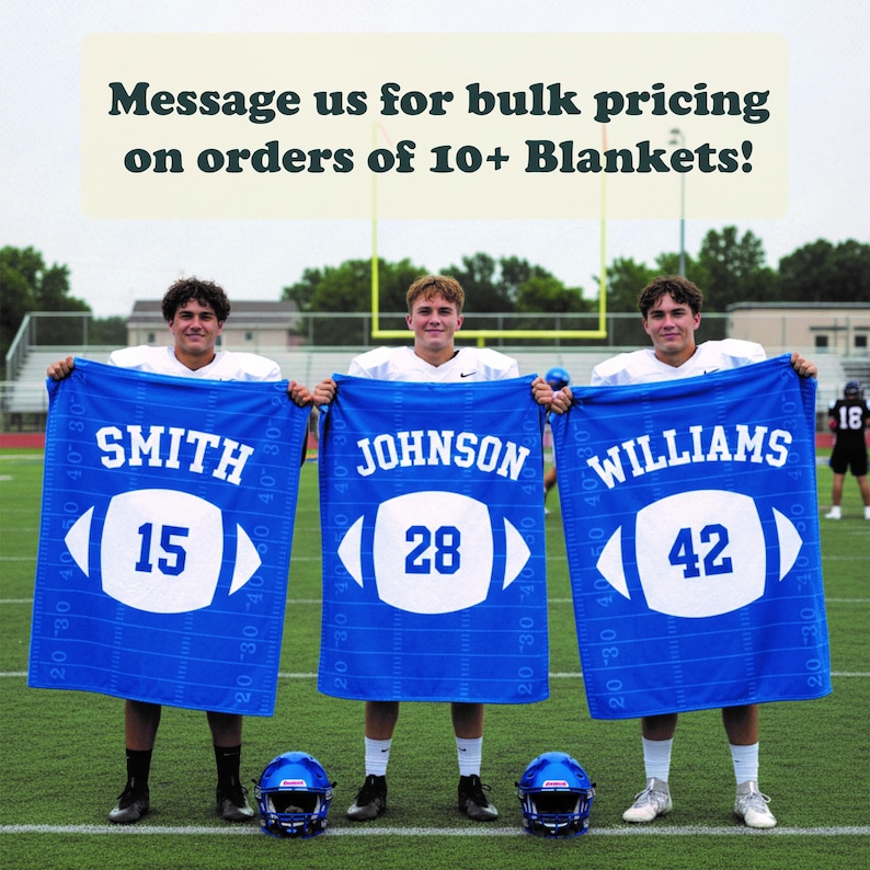Personalized Tennis Blanket, Custom Name Blanket, Tennis Blanket, Sports Blanket, Team Gift, Tennis Gift, Fleece/Sherpa, School Team Gift bild 10