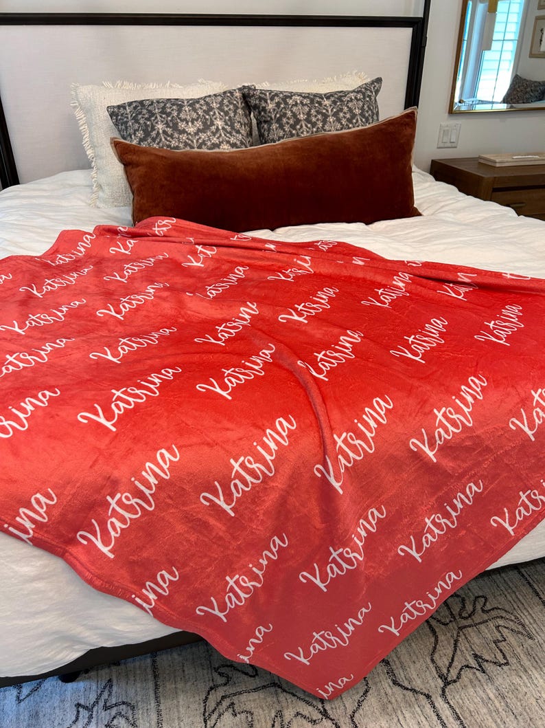 Manta personalizada con nombre, manta para bebé, regalo personalizado, manta con nombre, manta para niña, manta para bebé niña, manta para niños, regalo personalizado imagen 8