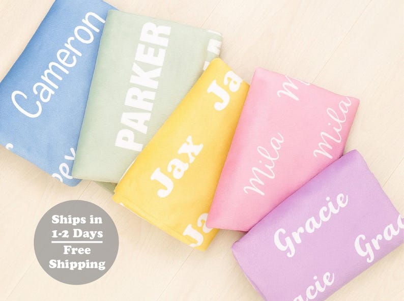 Manta personalizada con nombre, manta para bebé, regalo personalizado, manta con nombre, manta para niña, manta para bebé niña, manta para niños, regalo personalizado imagen 13