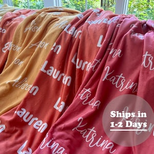 Personalized Name Custom Blanket for Baby/Girl/Boy/Kids/Adults, 3 sizes, Fleece/Sherpa, Custom Gift, Personalized Blanket, Baby Name Blanket