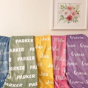 Manta personalizada con nombre, manta para bebé, regalo personalizado, manta con nombre, manta para niña, manta para bebé niña, manta para niños, regalo personalizado imagen 15