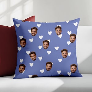 Personalized Face Photo Pillow, Custom Photo Pillow, Personalized Pillow with Photo, Personalized Gifts, Anniversary Gift, Valentine&#39;s Gift