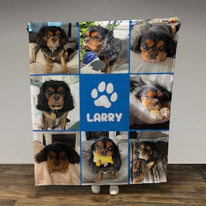 Personalized Dog Photo Blanket: Custom Pet Memorial Gift