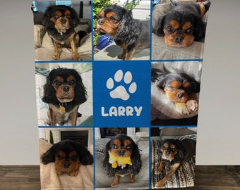 Personalized Dog Photo Blanket: Custom Pet Memorial Gift