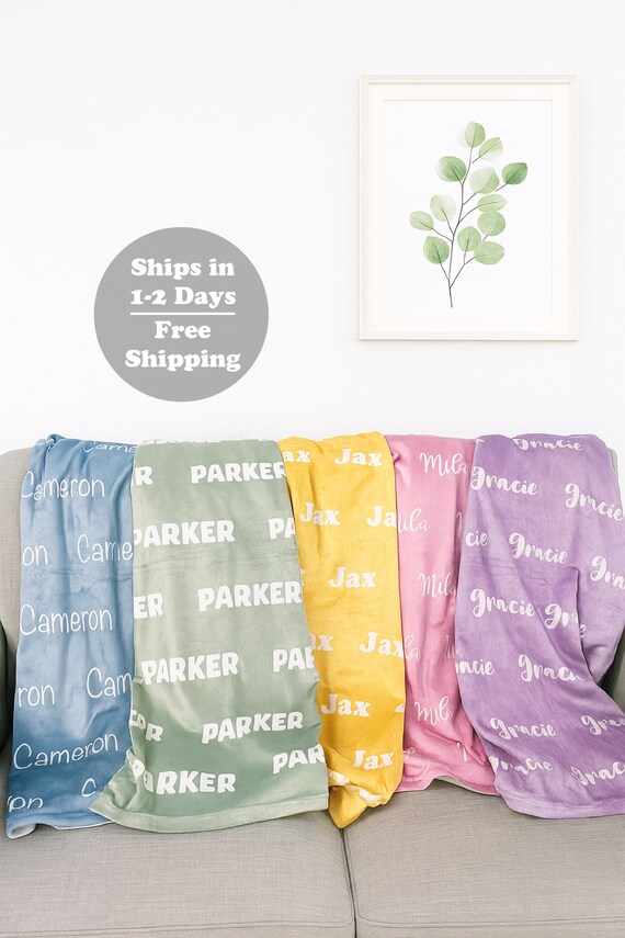 Personalized Photo Blanket For Baby Girl - Custom Picture Blanket, 15 Colors, 40x60 Inches - View #7