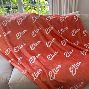 Manta personalizada con nombre, manta para bebé, regalo personalizado, manta con nombre, manta para niña, manta para bebé niña, manta para niños, regalo personalizado imagen 9