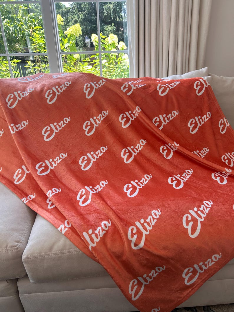 Manta personalizada con nombre, manta para bebé, regalo personalizado, manta con nombre, manta para niña, manta para bebé niña, manta para niños, regalo personalizado imagen 9