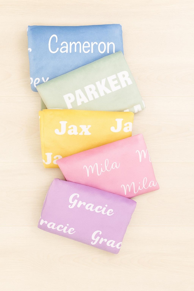 Manta personalizada con nombre, manta para bebé, regalo personalizado, manta con nombre, manta para niña, manta para bebé niña, manta para niños, regalo personalizado imagen 7