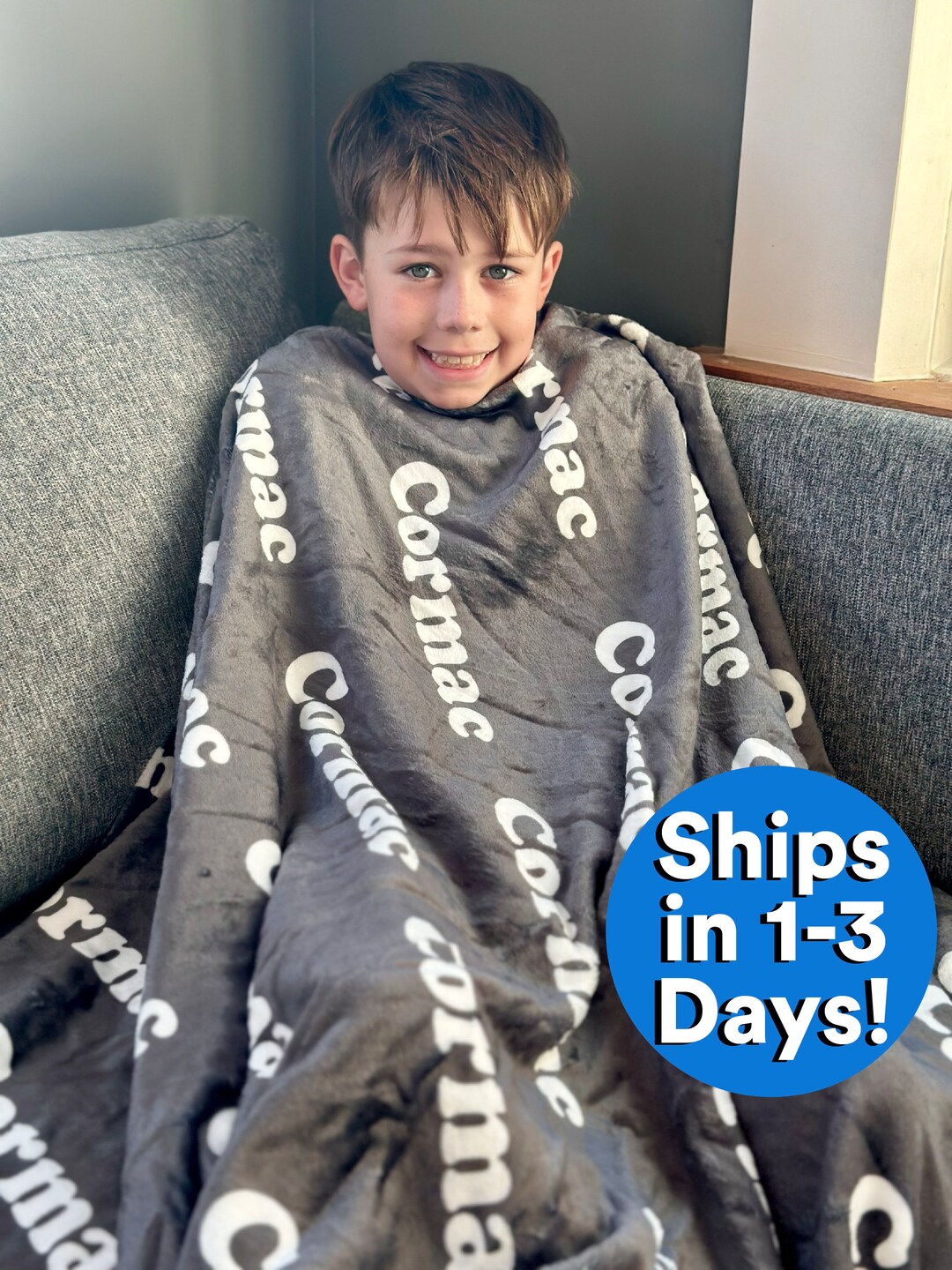 Personalized Name Blanket Fleece Blanket With Name & Color of Your