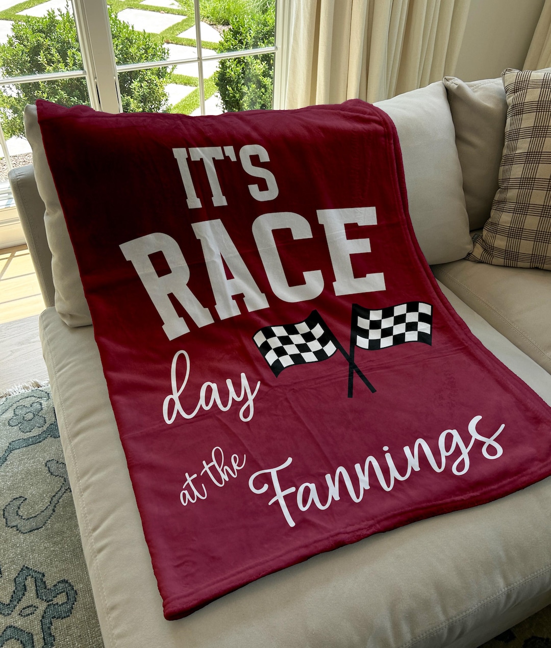 Custom Racing Blanket “it’s Race Day”, Personalized Racing Blanket ...