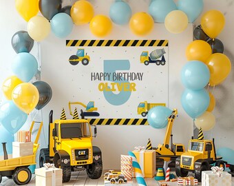 Construction Birthday Banner: Custom Kids Party Decor