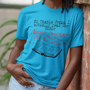 No Thanks Jesus, Funny Anti Religion Shirt, Atheist Shirt, Agnostic Shirt, Science Shirt, Anti Christian, Parody Shirt, Satire