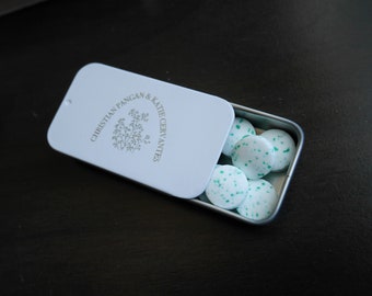 Personalized Custom Engraved Mint Tin Can Favor | Personalized Wedding Favor | Custom Mint Favor | Personalized Tin Can Container