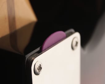 Guitar Pick Holder - stainless steel innovative Spacer - Patented - Fender Compatible - for neck plate guitars