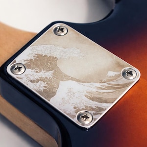 Gitaarhalsplaat - The Great Wave van Kanagawa - Fender-maat - Custom gitaar - Gitaaronderdelen