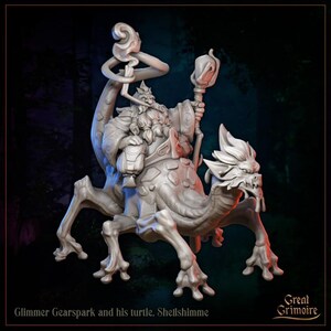 Glimmer Gearspark e la sua tartaruga, Shellshimme | D&D | DungeonsandDragons | Da tavolo | Gioco di ruolo | Grande Grimorio