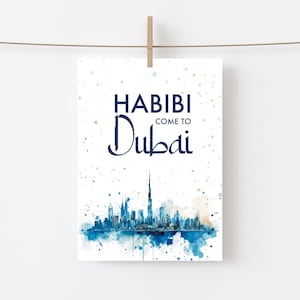 Habibi Come To Dubai Digitale Postkarte, Dubai Digitale Postkarte, Dubai Skyline Card